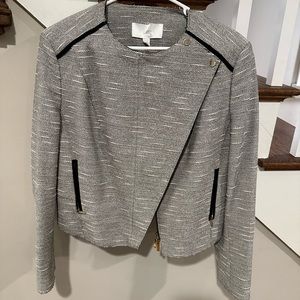 Boss cropped jacket with gold zippers